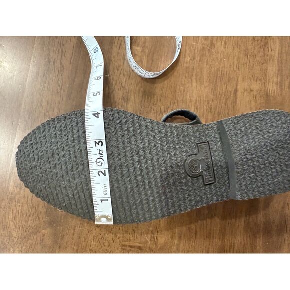 Vintage Timberland Gray Leather Fisherman Sandals 7.5 Y2K Minimalist Utility - Picture 10 of 14